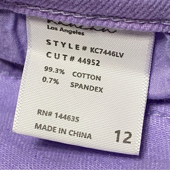 Kancan Evie Ultra High Rise 90s Straight Leg Lavender Retro Denim Jeans Size 12 - Picture 5 of 7